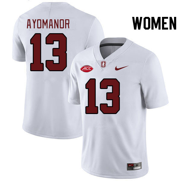 Women #13 Elic Ayomanor Stanford Cardinal 2024 ACC Conference College Football Jerseys Stitched-Whit